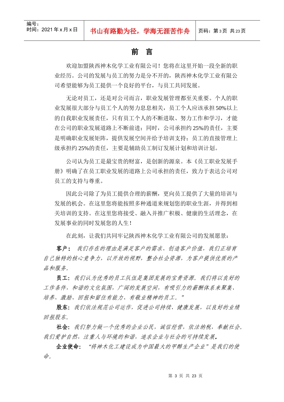 陕西神木化学工业有限公司员工职业发展手册_第3页