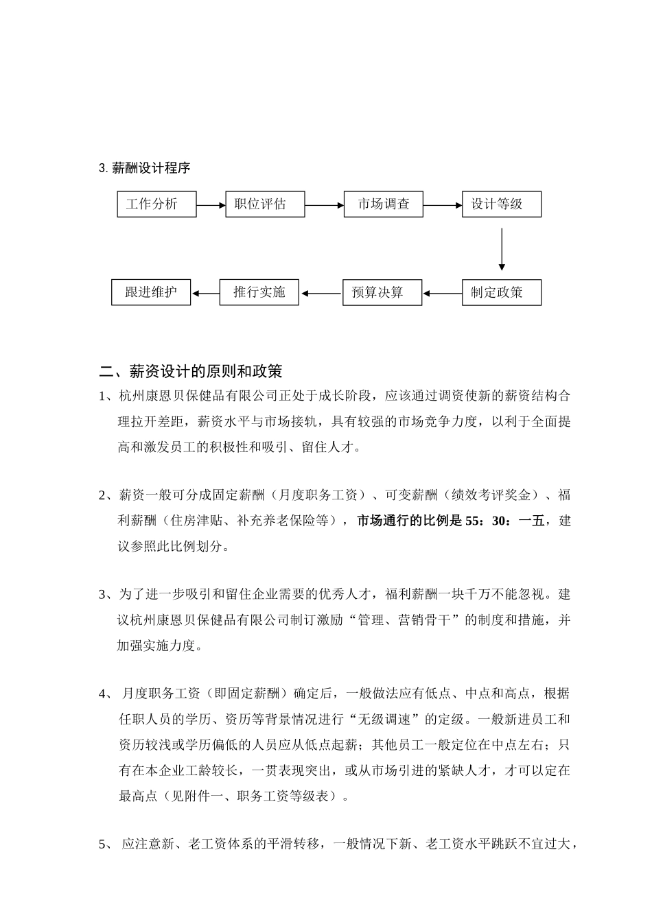 某某健品有限公司薪酬改革方案_第2页