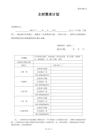 附件029-3采购中心材料总需求计划（DOC7页）