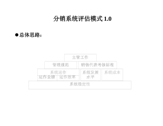 分销系统评估模式