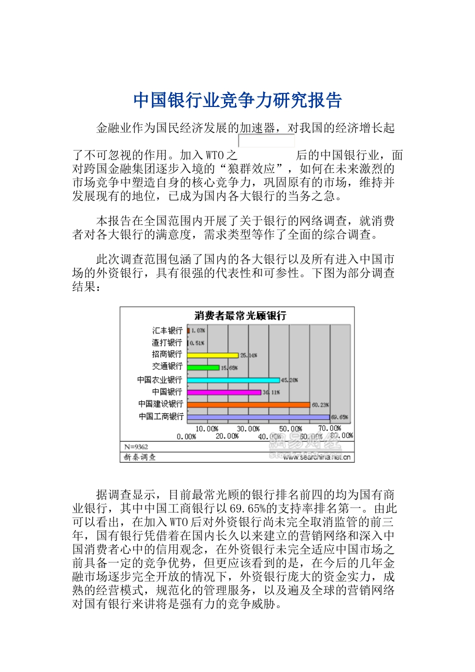 银行业的竞争力研究报告_第1页