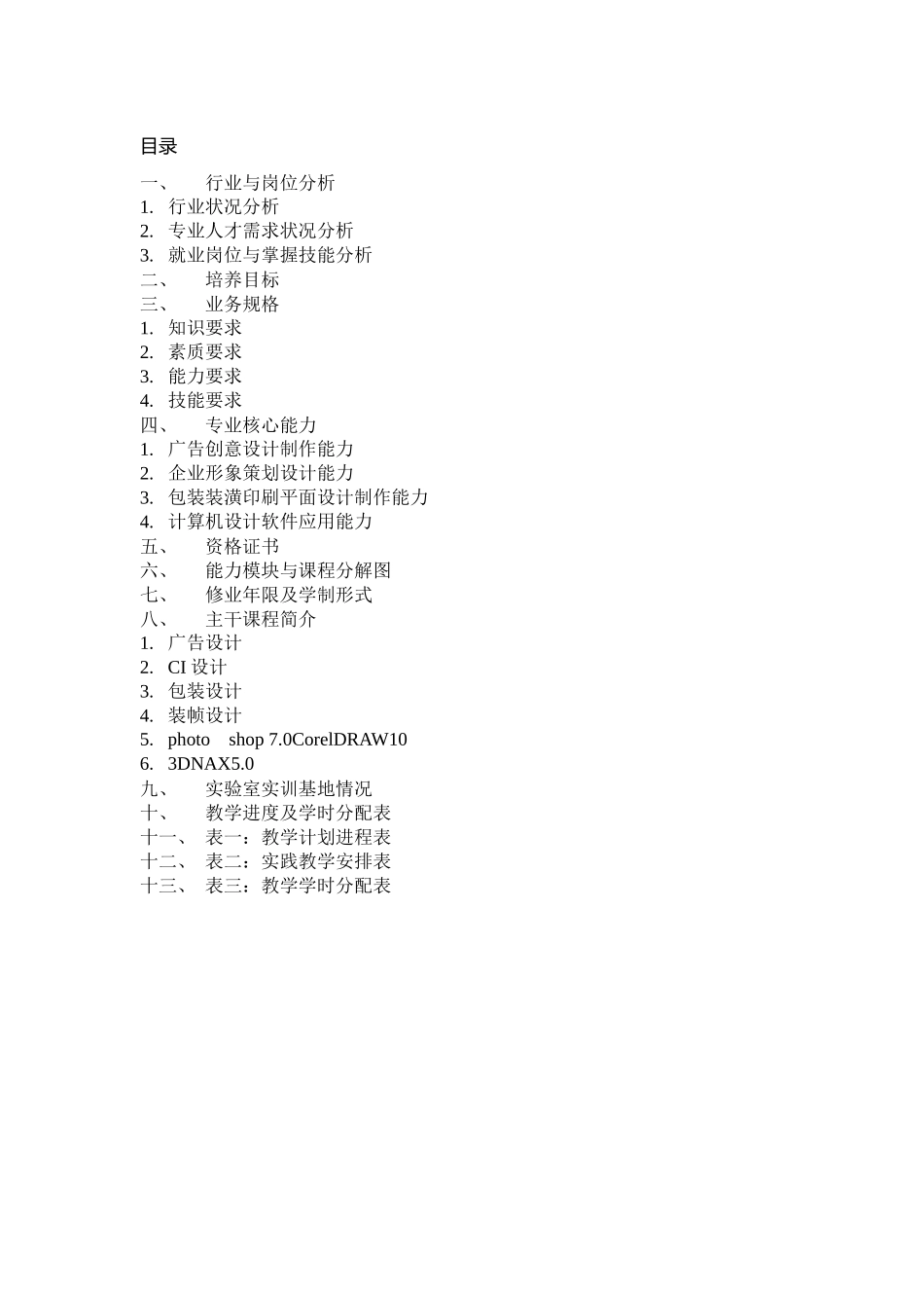 装潢艺术设计专业人才培养方案_第2页