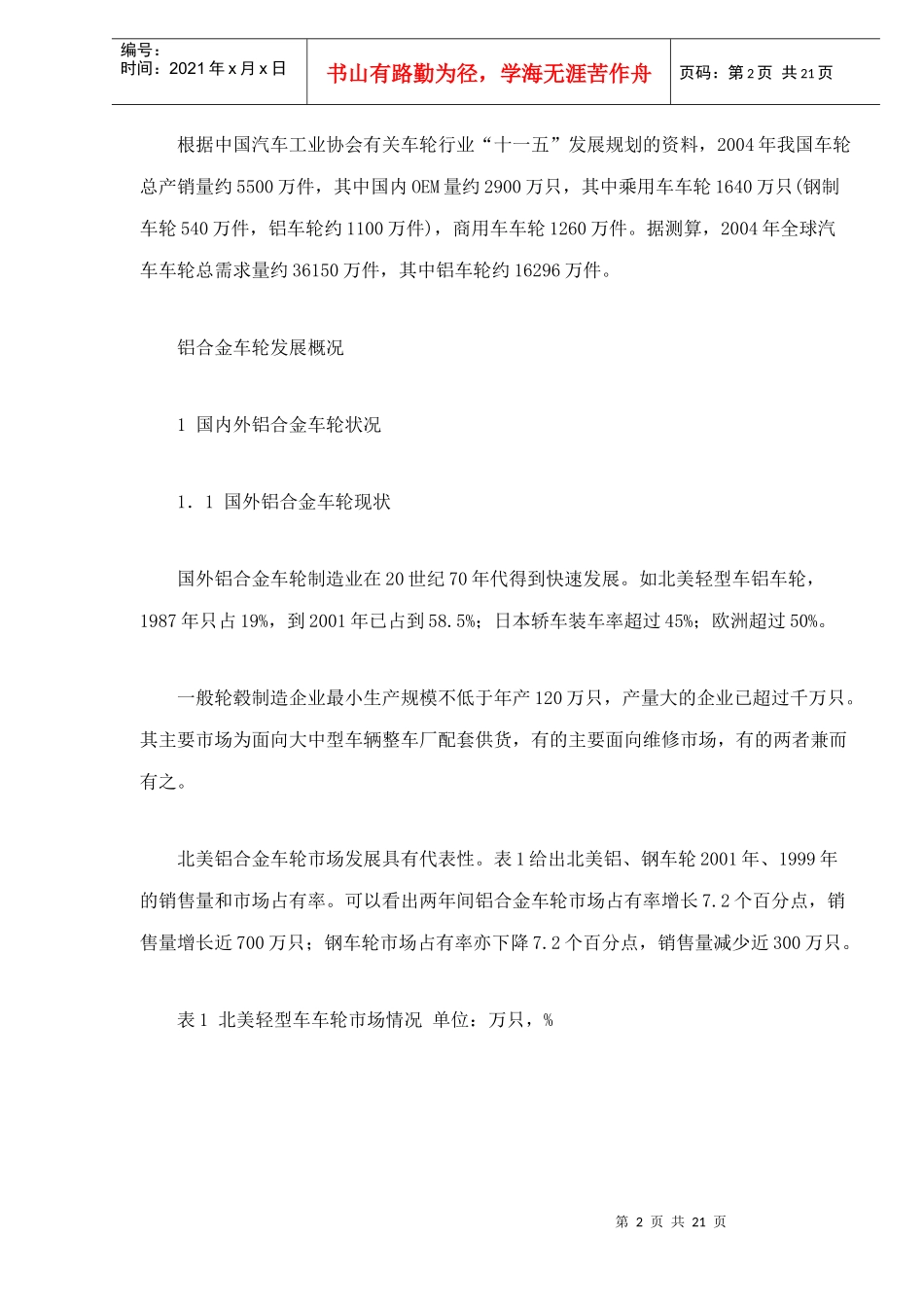 铝镁合金车轮发展概况及旋压成形车轮前景研究_第2页
