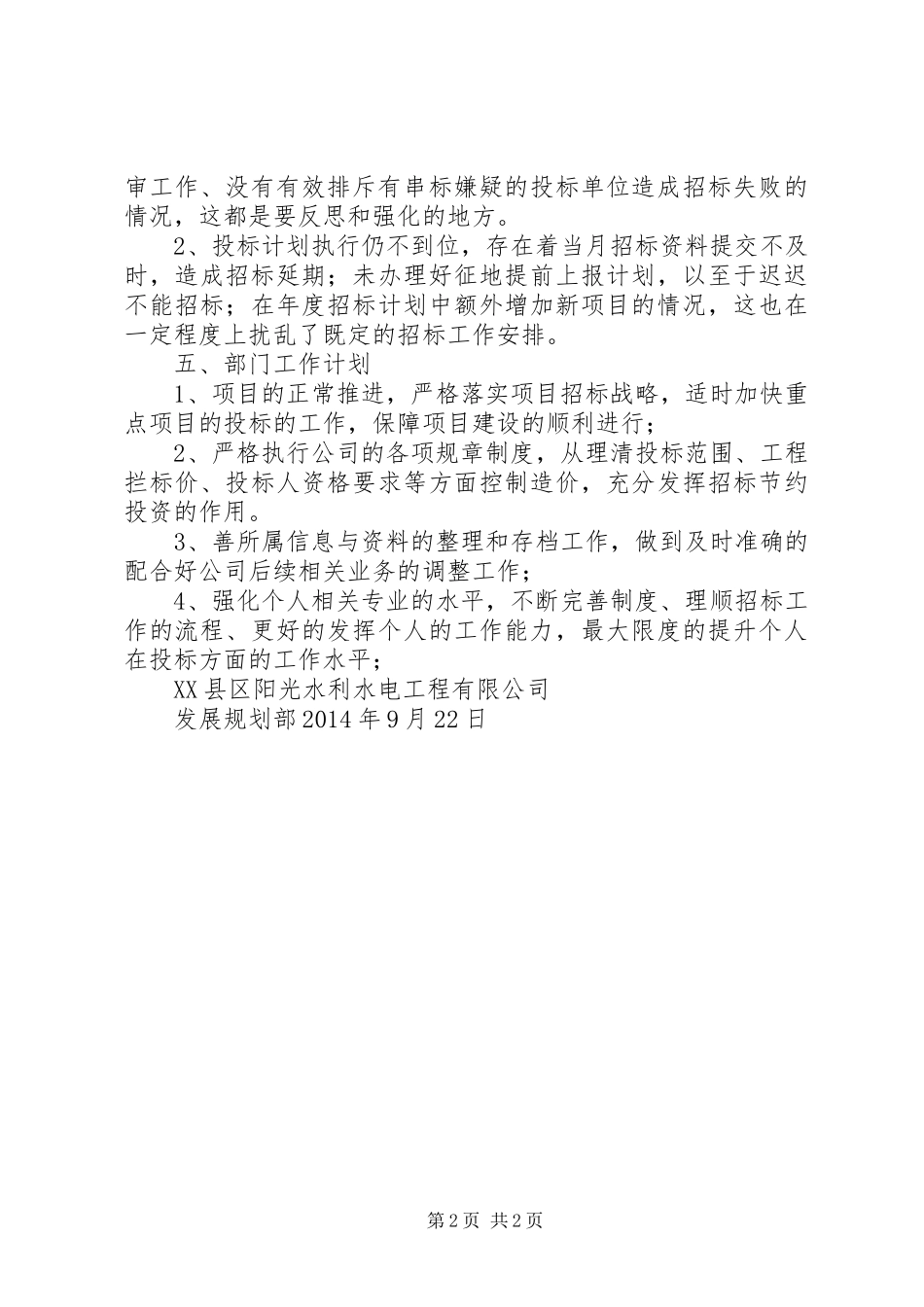 发展规划部工作总结_第2页