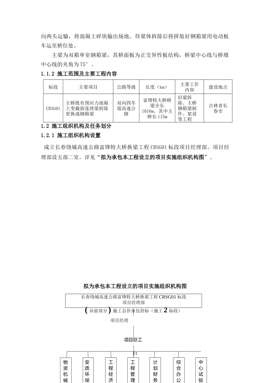 长春绕城高速公路富锋特大桥换梁工程CRSG01标段投标施组_第2页