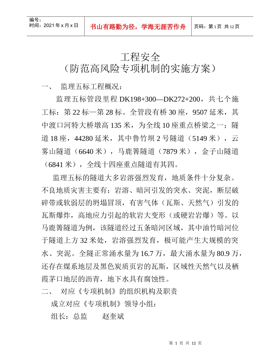 防范高风险机制安全方案_第1页