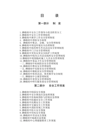 某某学校安全工作手册