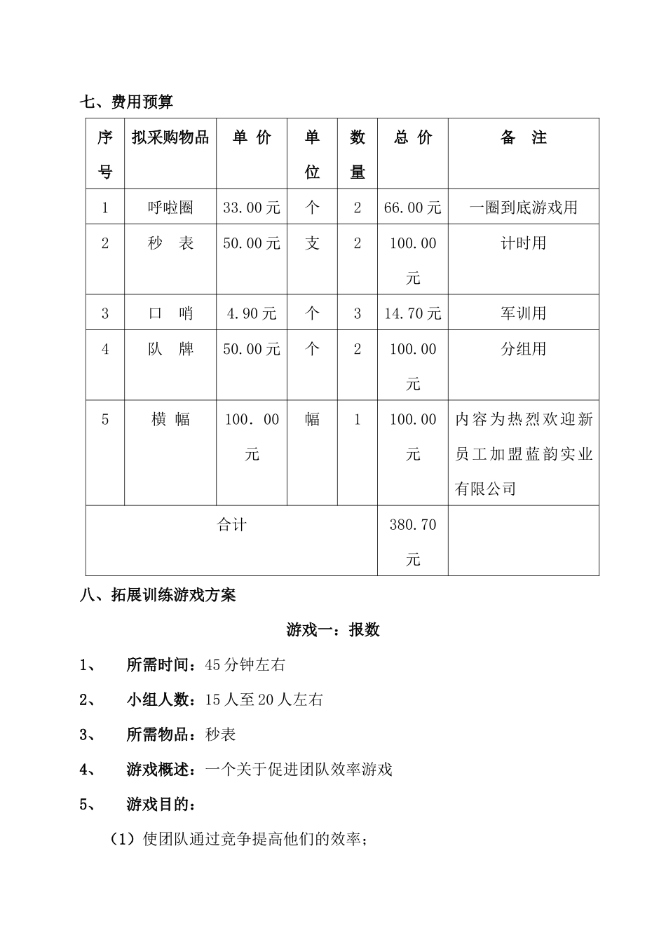 新员工团队意识训练拓展方案_第3页