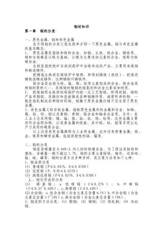 钢材知识大全