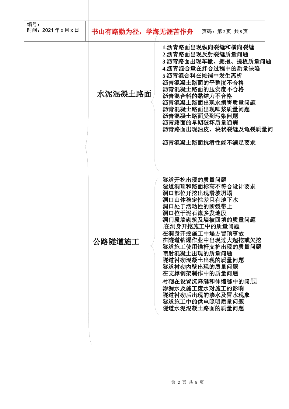 铁路公路施工问题分类_第2页