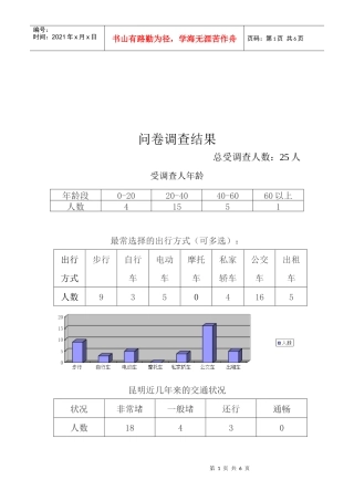 问卷调查结果分析