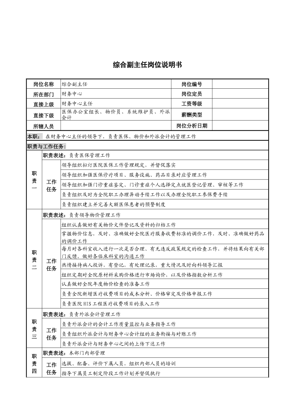 综合副主任岗位说明书_第1页