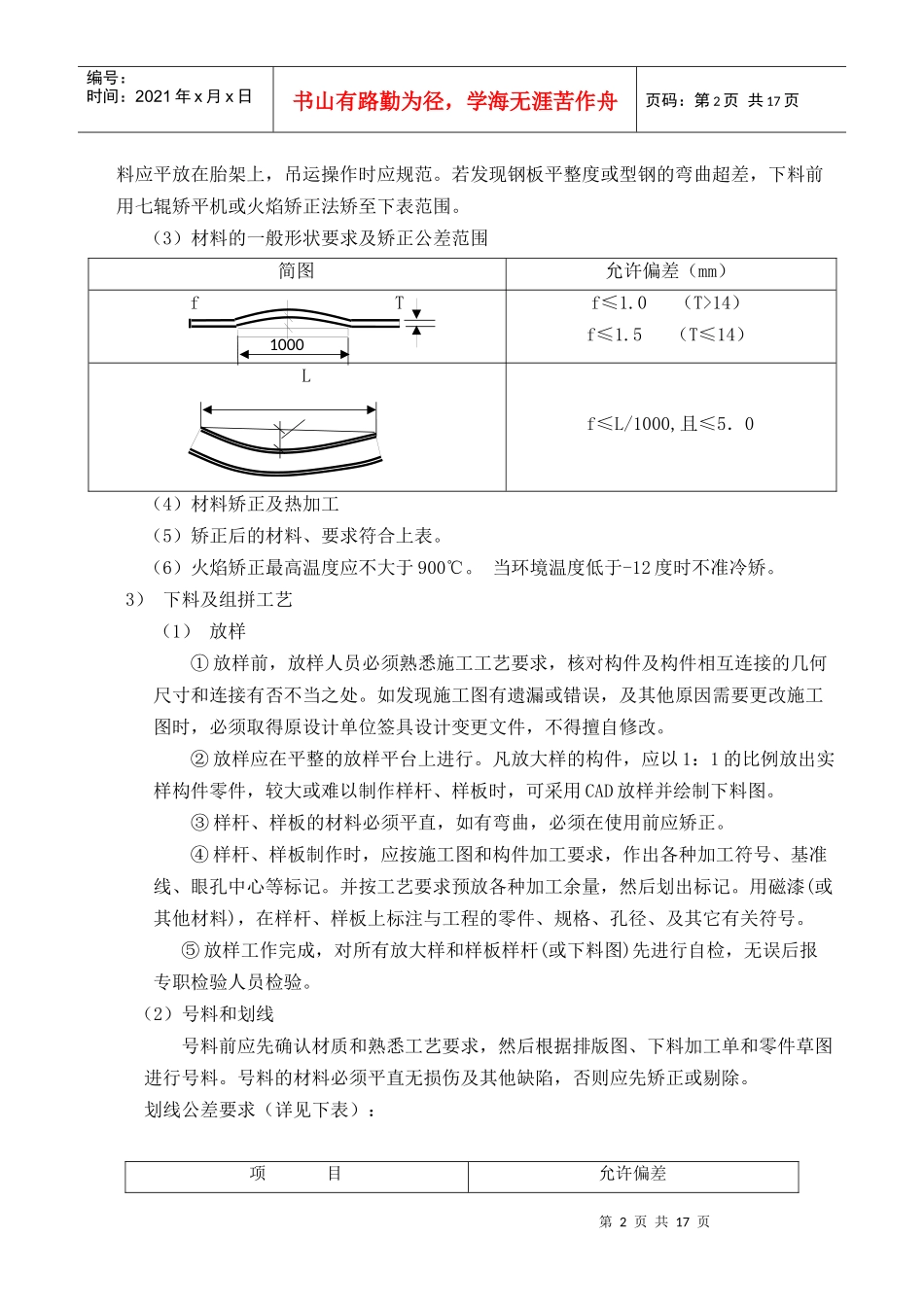 钢结构厂房施工方案-制作篇_第2页