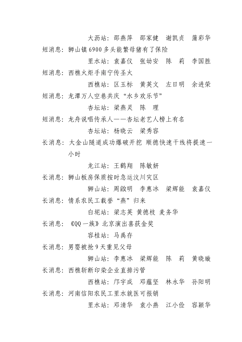 关于佛山市第七届镇（街道）广播电视站优秀电视节目评选结果的通_第2页