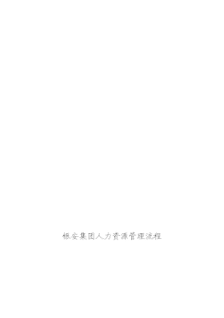银安集团人力资源管理流程图-SOP