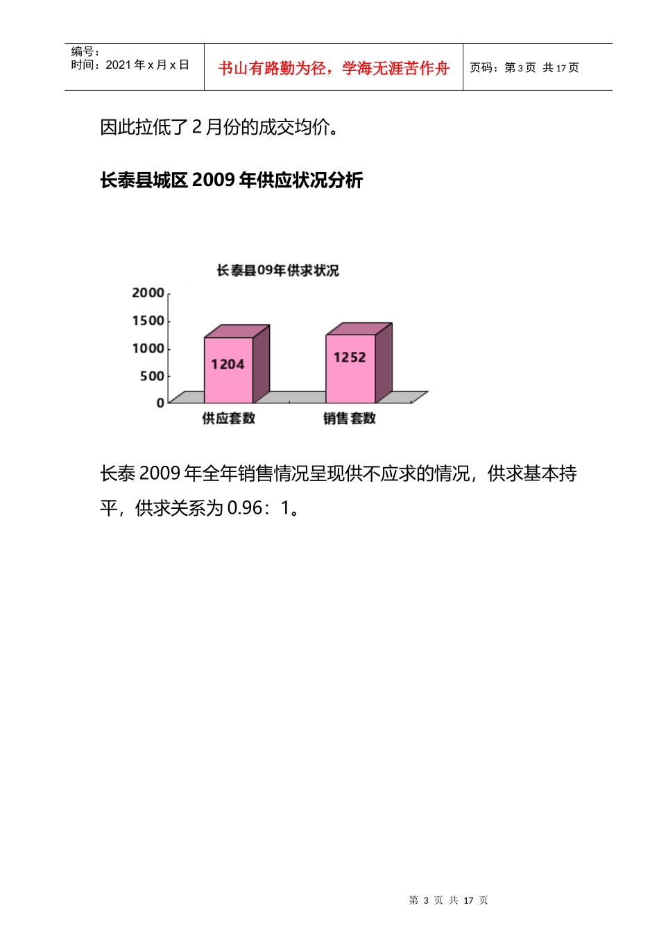 长泰县房地产市场调查年度报告_第3页