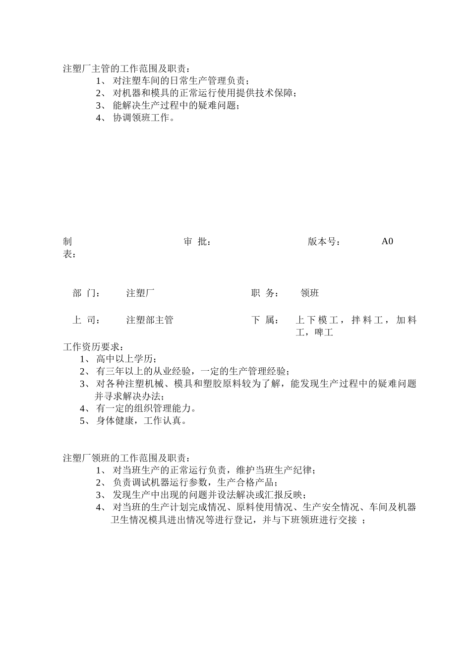 注塑注岗位职责与任职要求_第2页