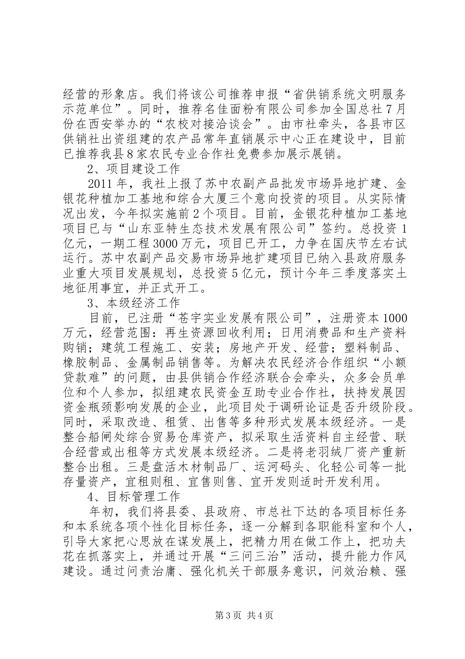 供销合作总社上年工作总结及下年工作计划_第3页