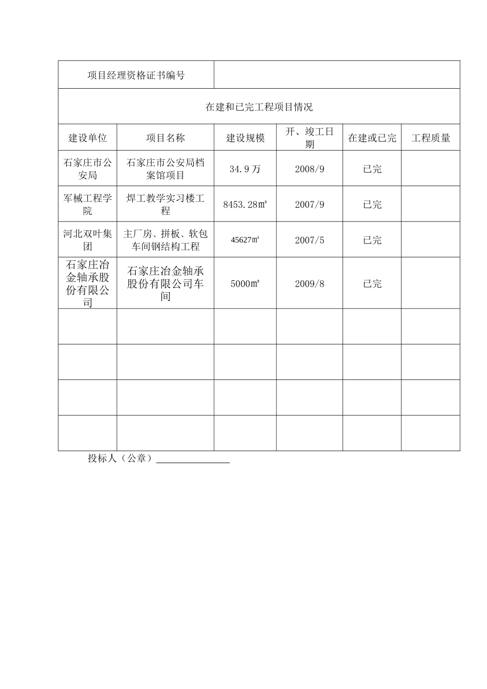 项目经理简历表_第2页