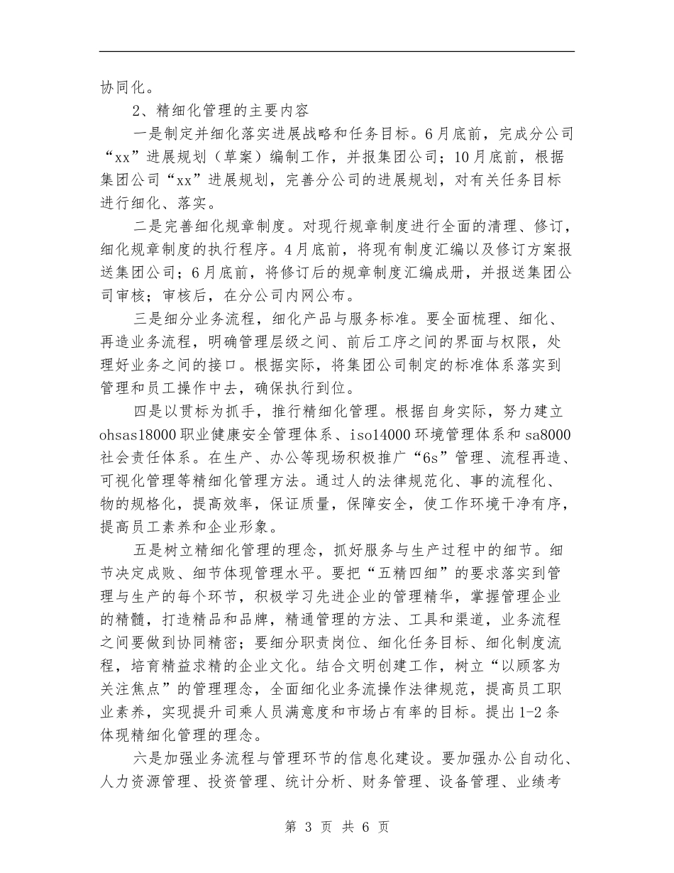 公司精细化管理执行方案_第3页