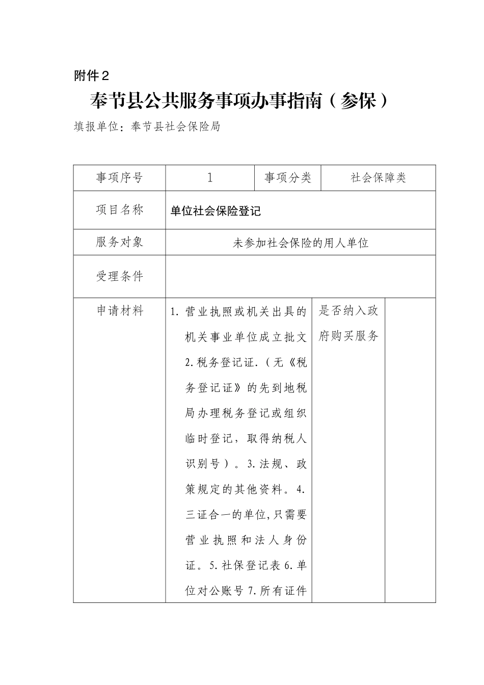 奉节县公共服务事项办事指南(参保)（32页）_第1页