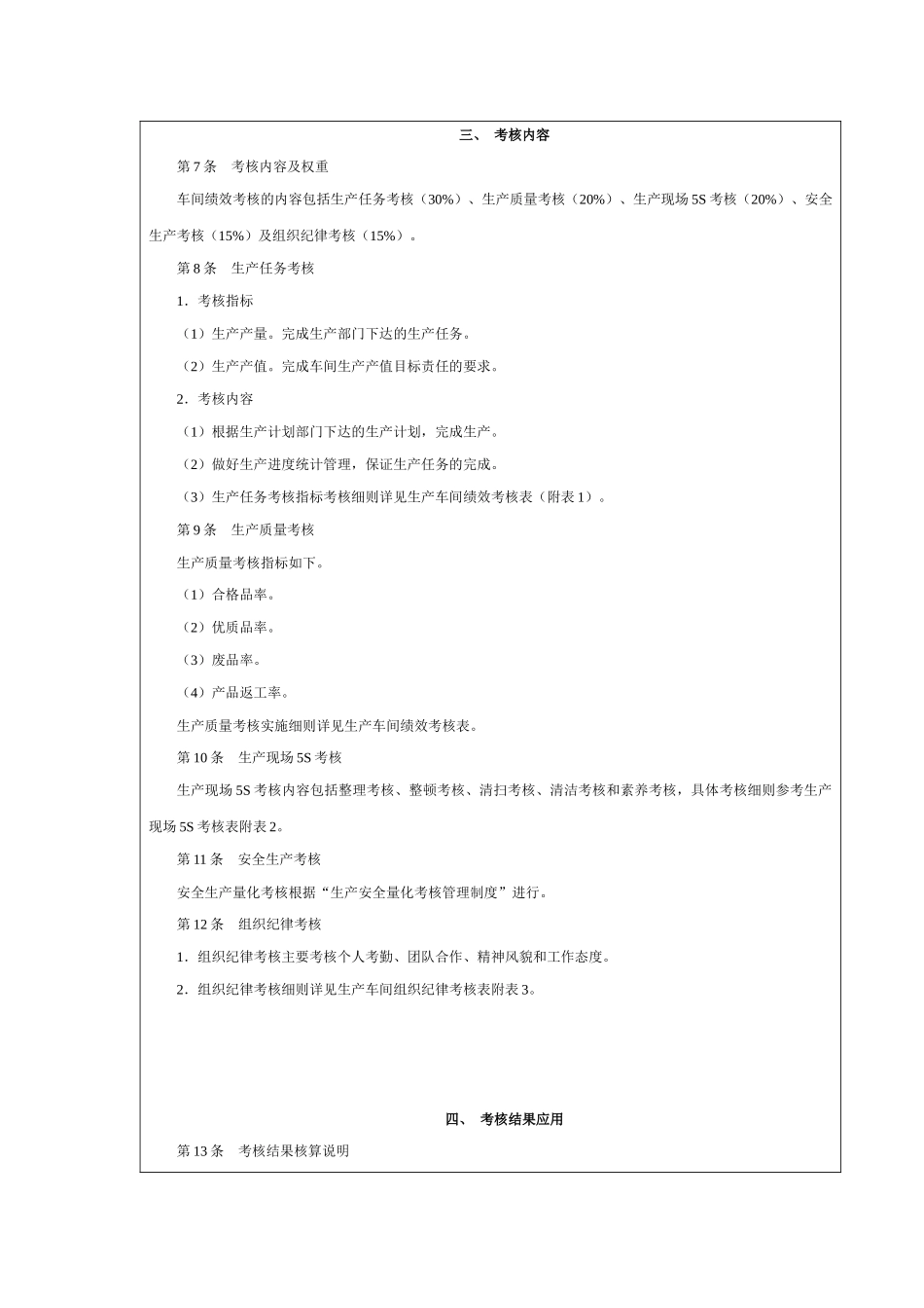 生产KPI考核方案2656358510_第3页