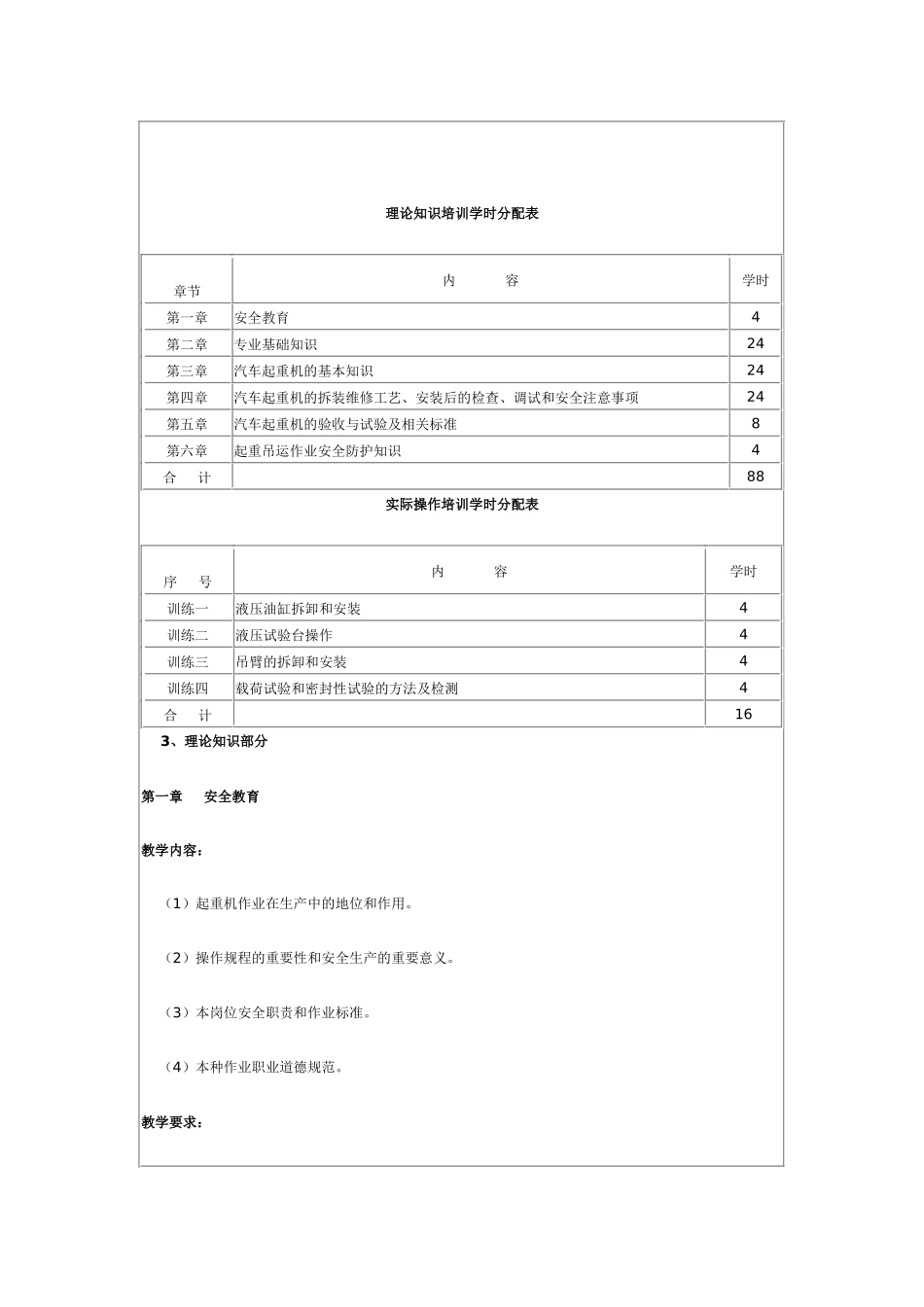 汽车起重机维修人员培训考核大纲_第2页