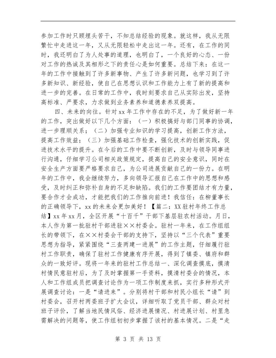 2024年度驻村年终工作总结_第3页