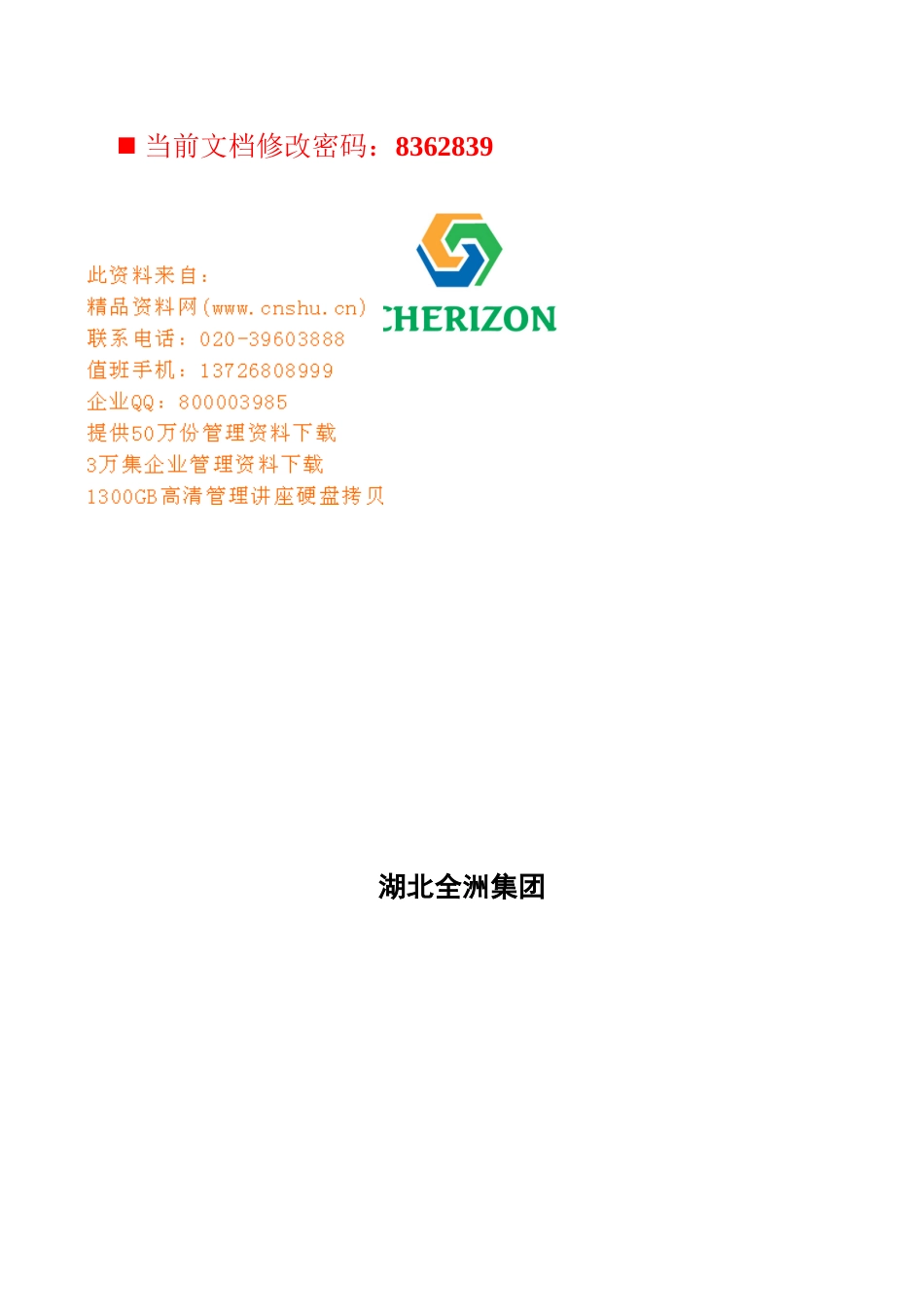 集团中高级管理人员招聘专用手册_第1页