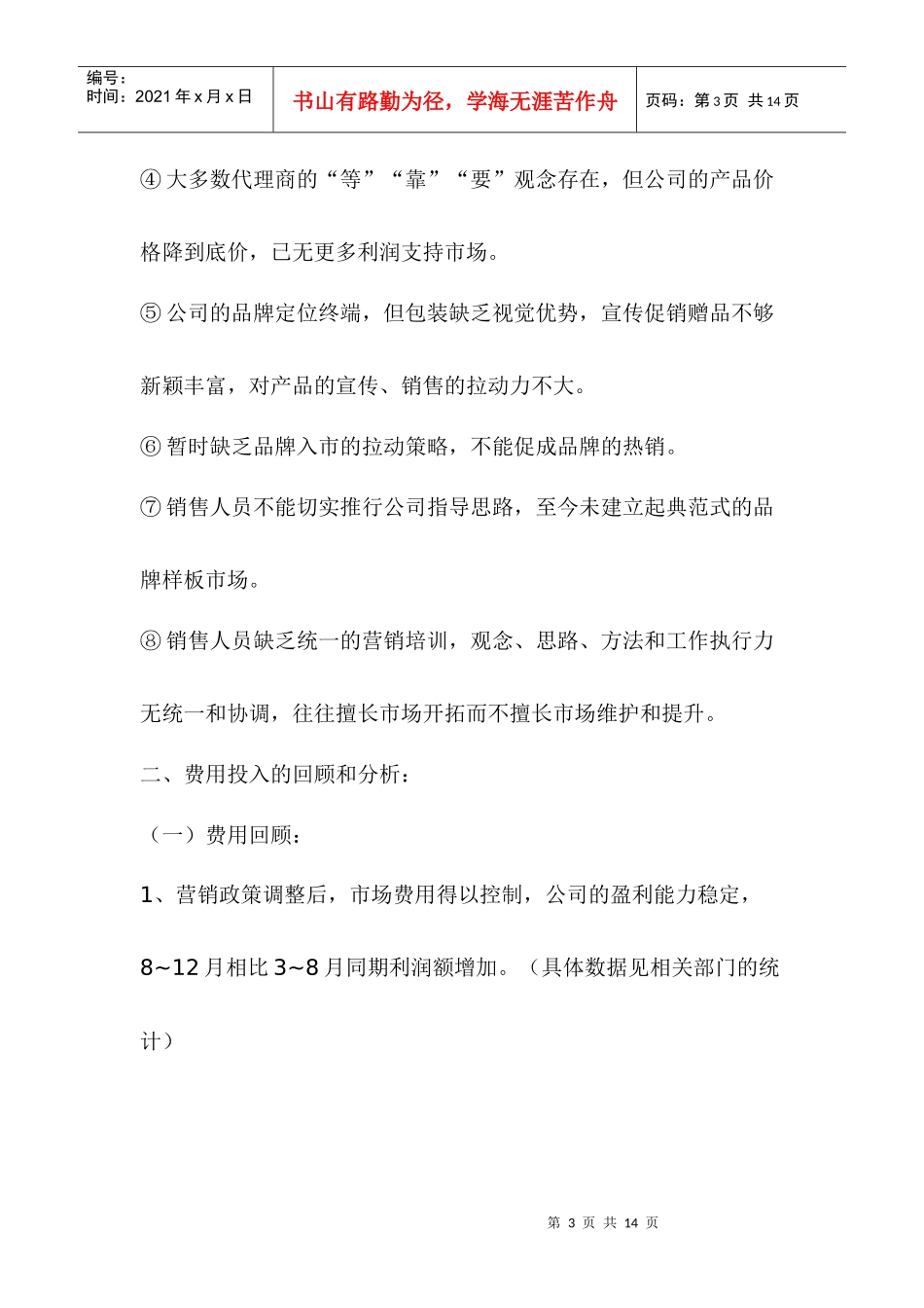 销售总监的年度工作总结_第3页