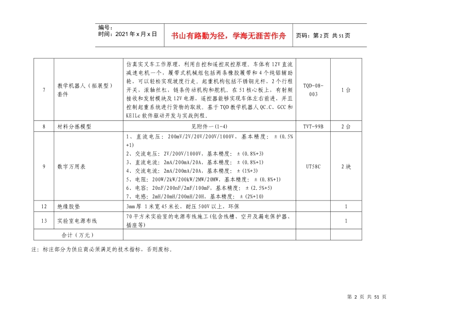 附件项目需求书doc-一、可编程控制器实验室_第2页