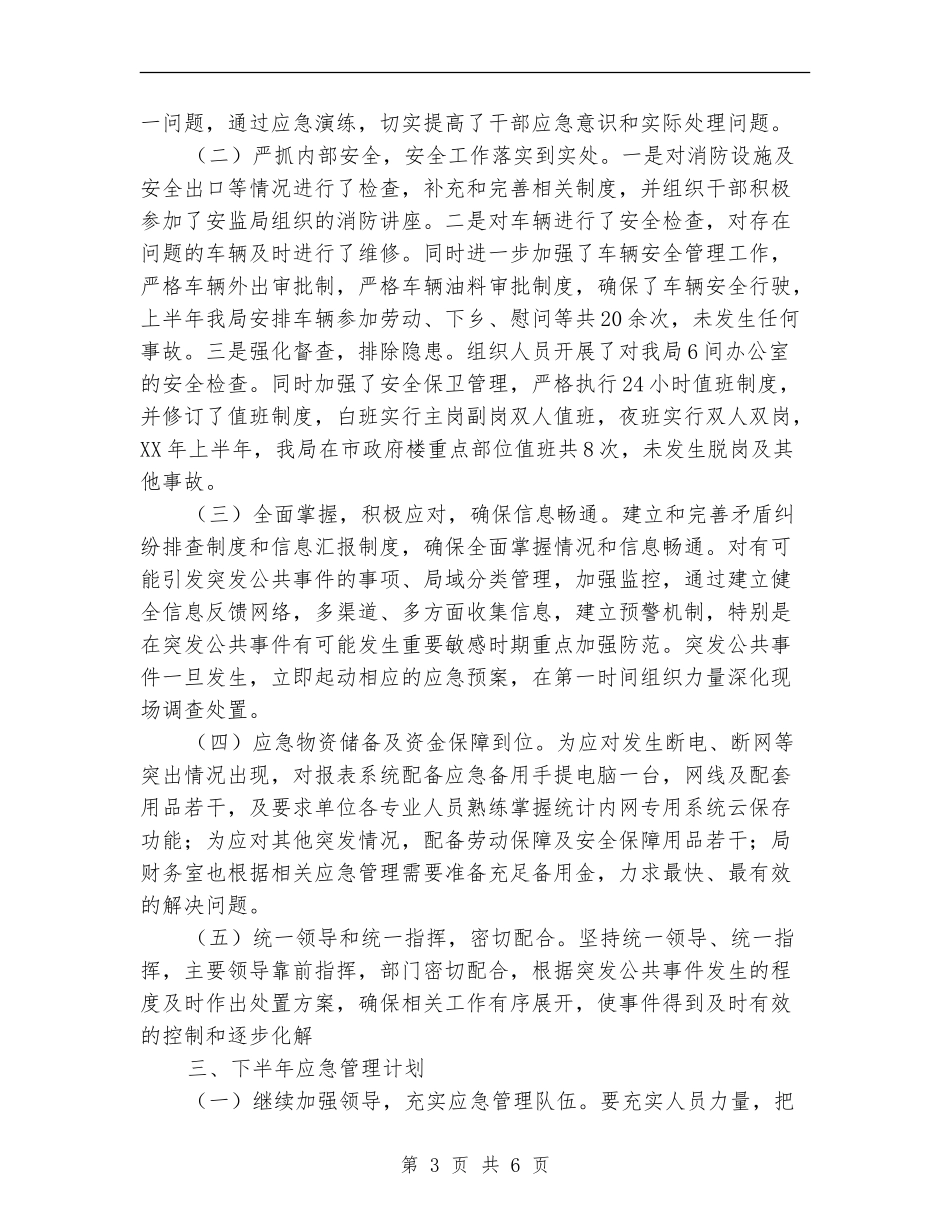 2024年上半年市统计局应急管理工作总结_第3页