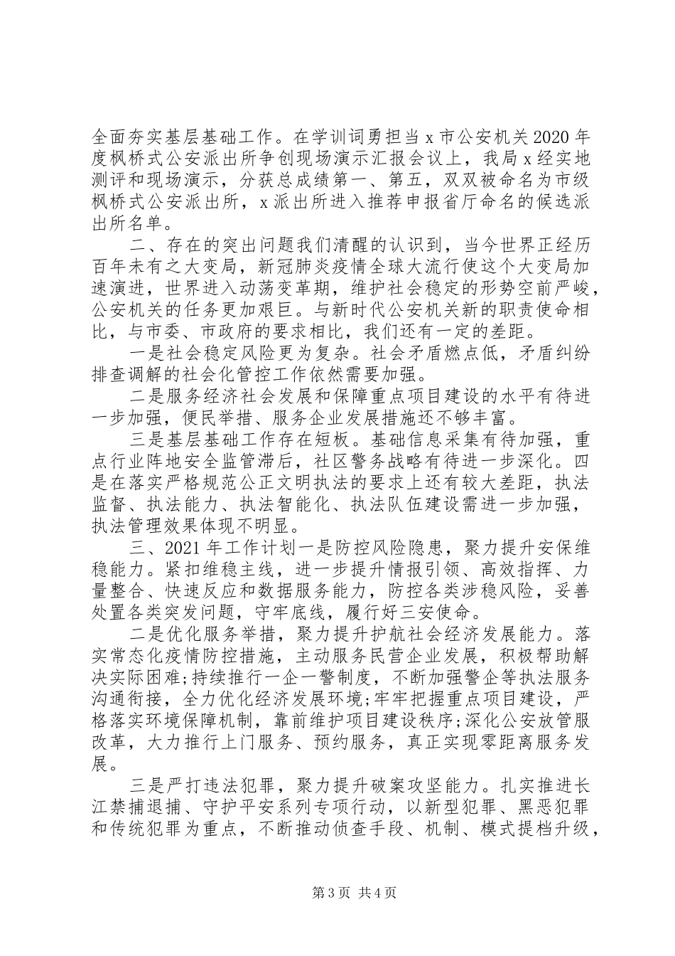 公安年终总结及计划_第3页