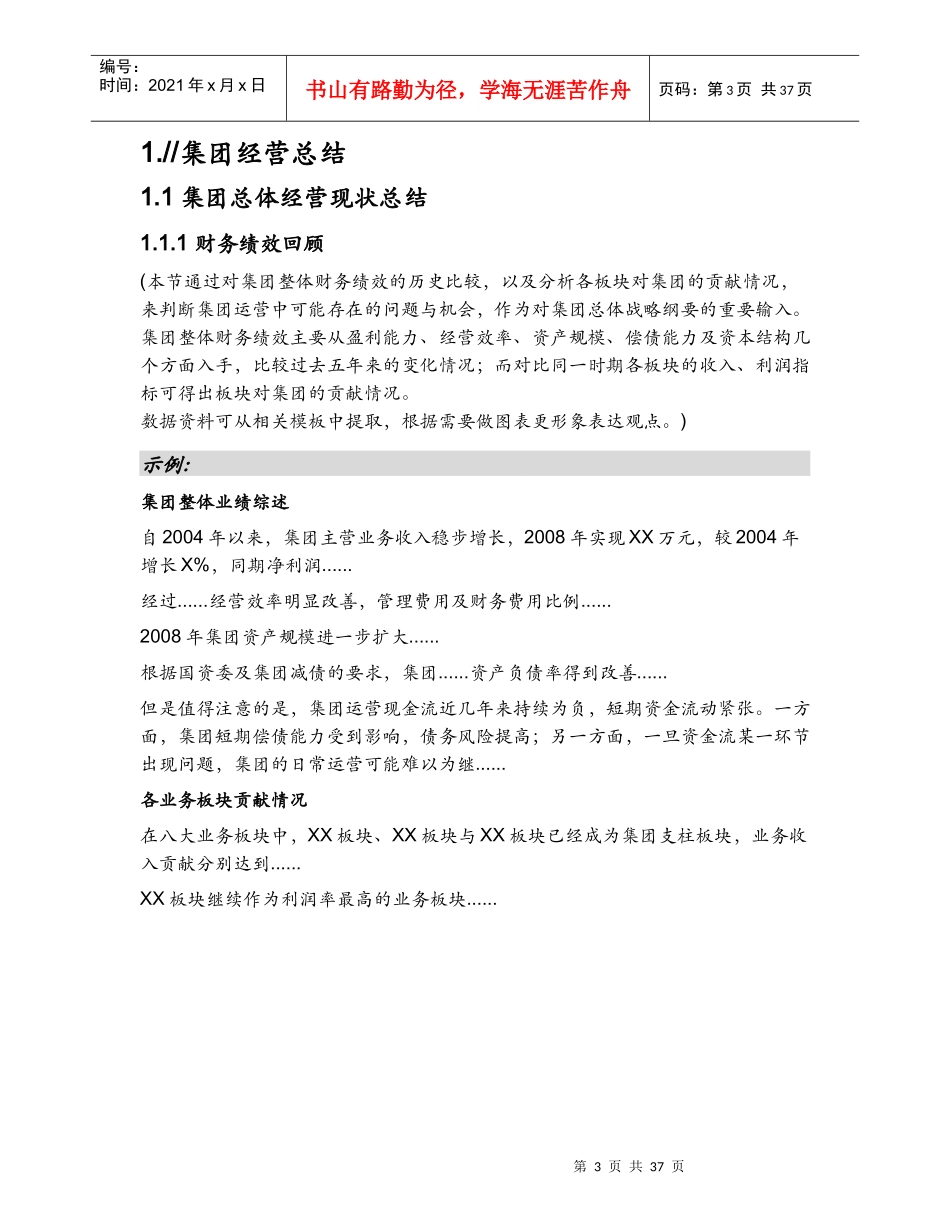 集团公司五年战略发展规划(模板)_第3页