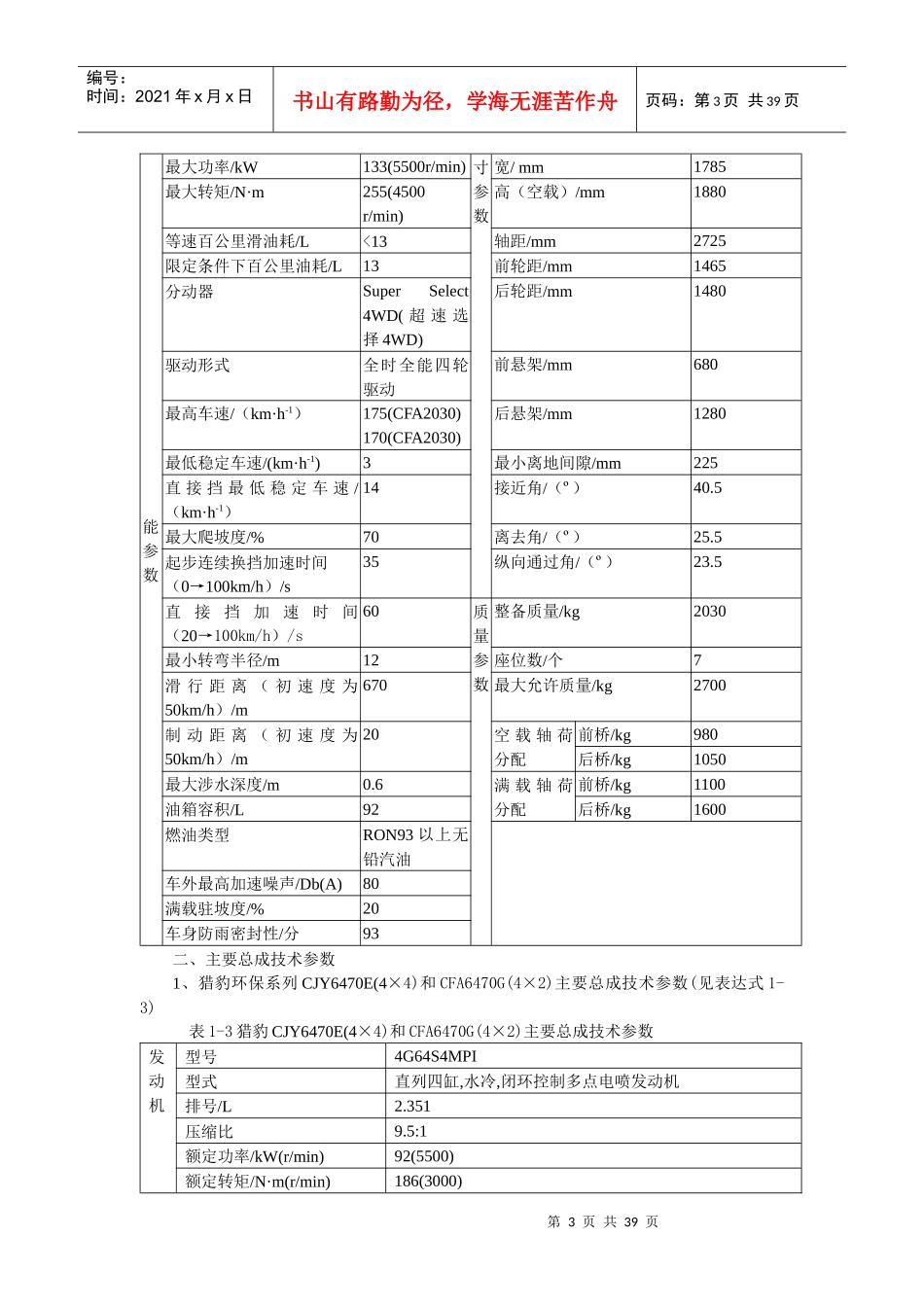 长丰猎豹汽车转向与悬架的结构与检修论文资料_第3页