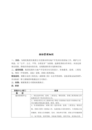 集团公司招标管理细则