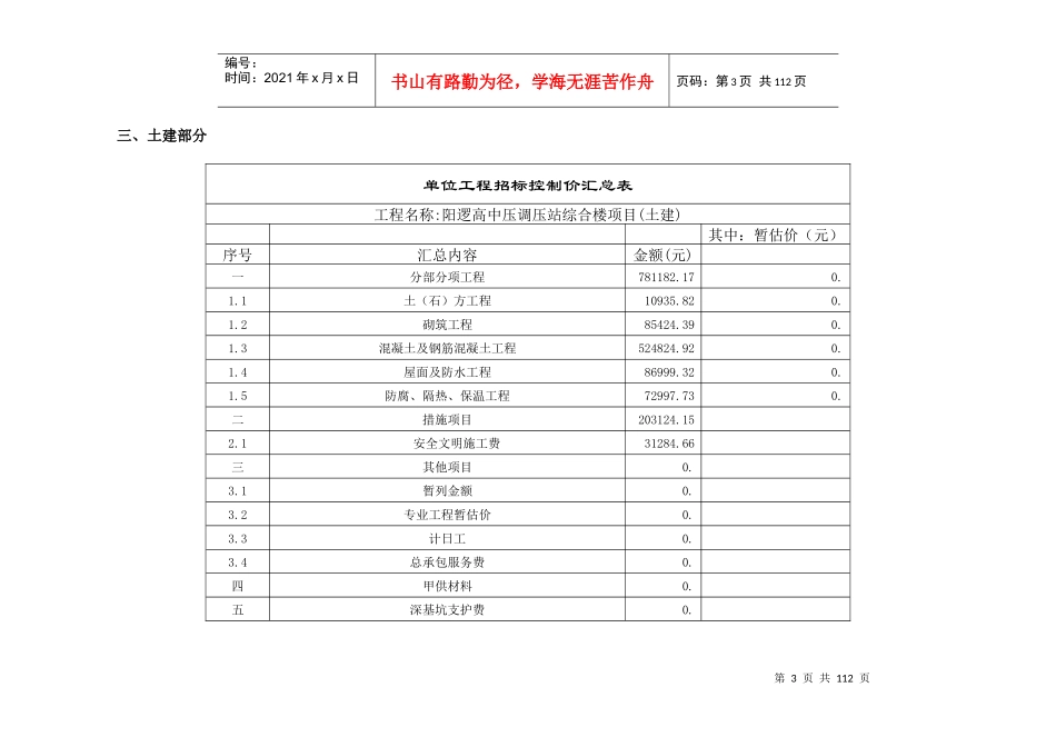 阳逻高中压调压站综合楼工程_第3页