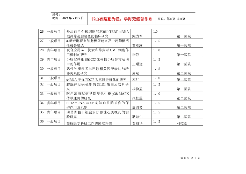 陕西省年自然科学基金项目申报汇总表_第3页