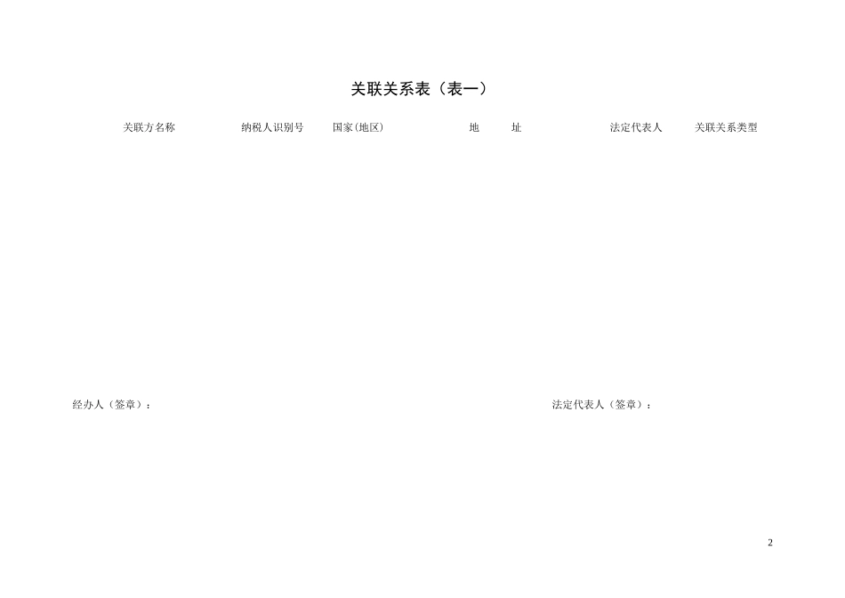 附件：中华人民共和国企业年度关联业务往来报告表所属年度_第2页
