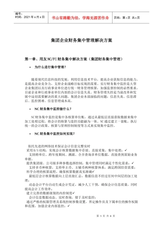 集团企业财务集中管理解决方案(doc 9)