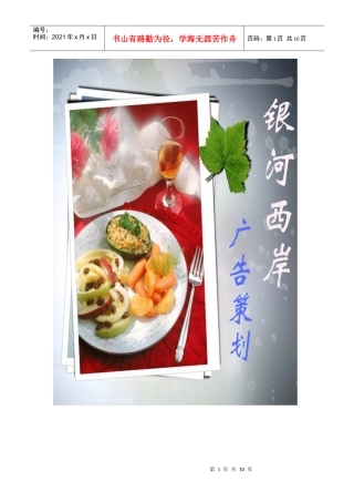 银河西岸策划书