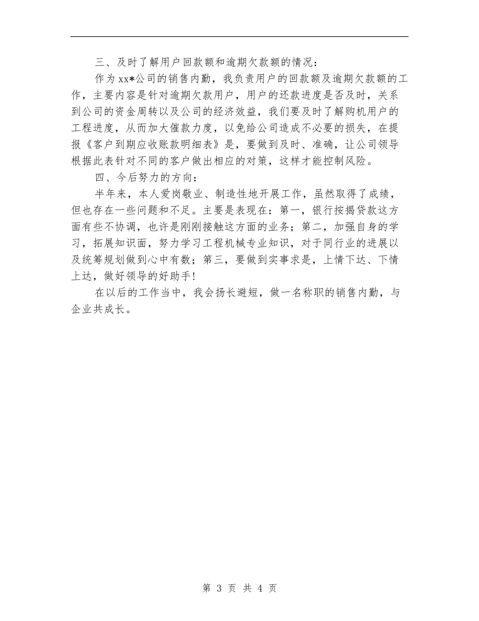 2024销售内勤个人工作思路_第3页