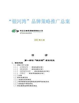 银河湾品牌策略推广总案