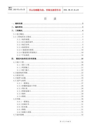 隧道风险管理及防范措施