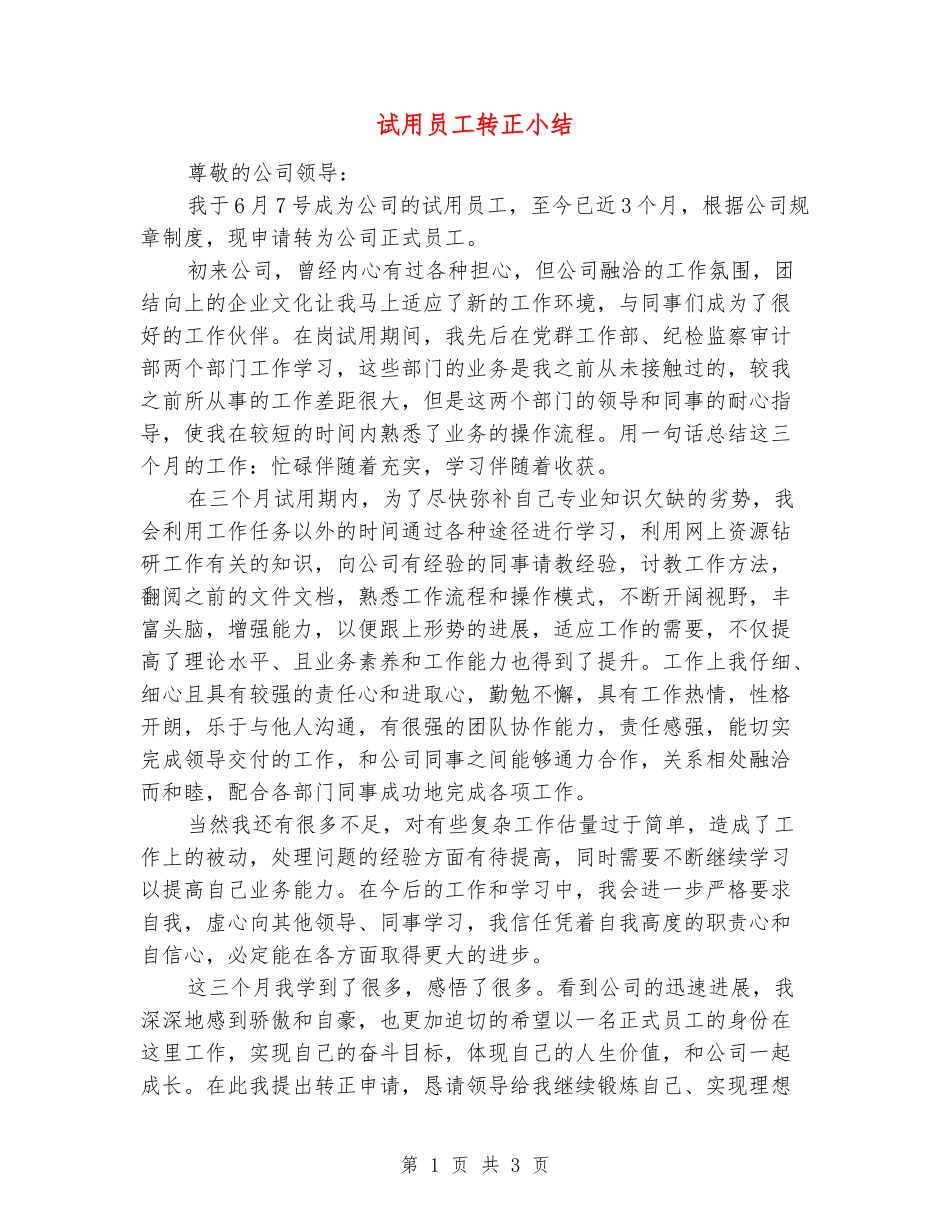 试用员工转正小结_第1页