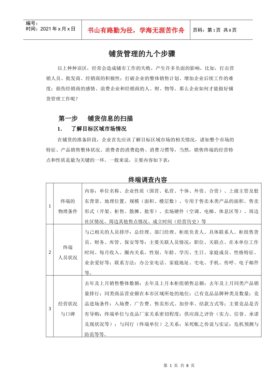 铺货管理的几个步骤_第1页