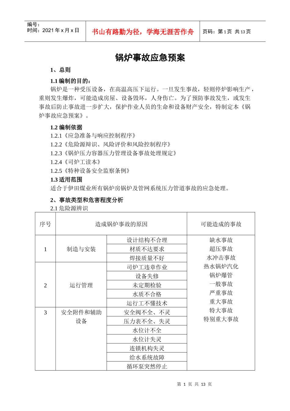 锅炉事故应急预案_第1页