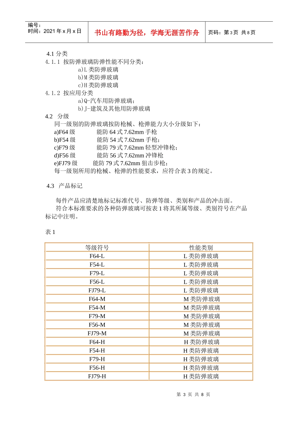 防弹玻璃行业标准介绍_第3页