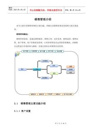销售管理手册功能介绍