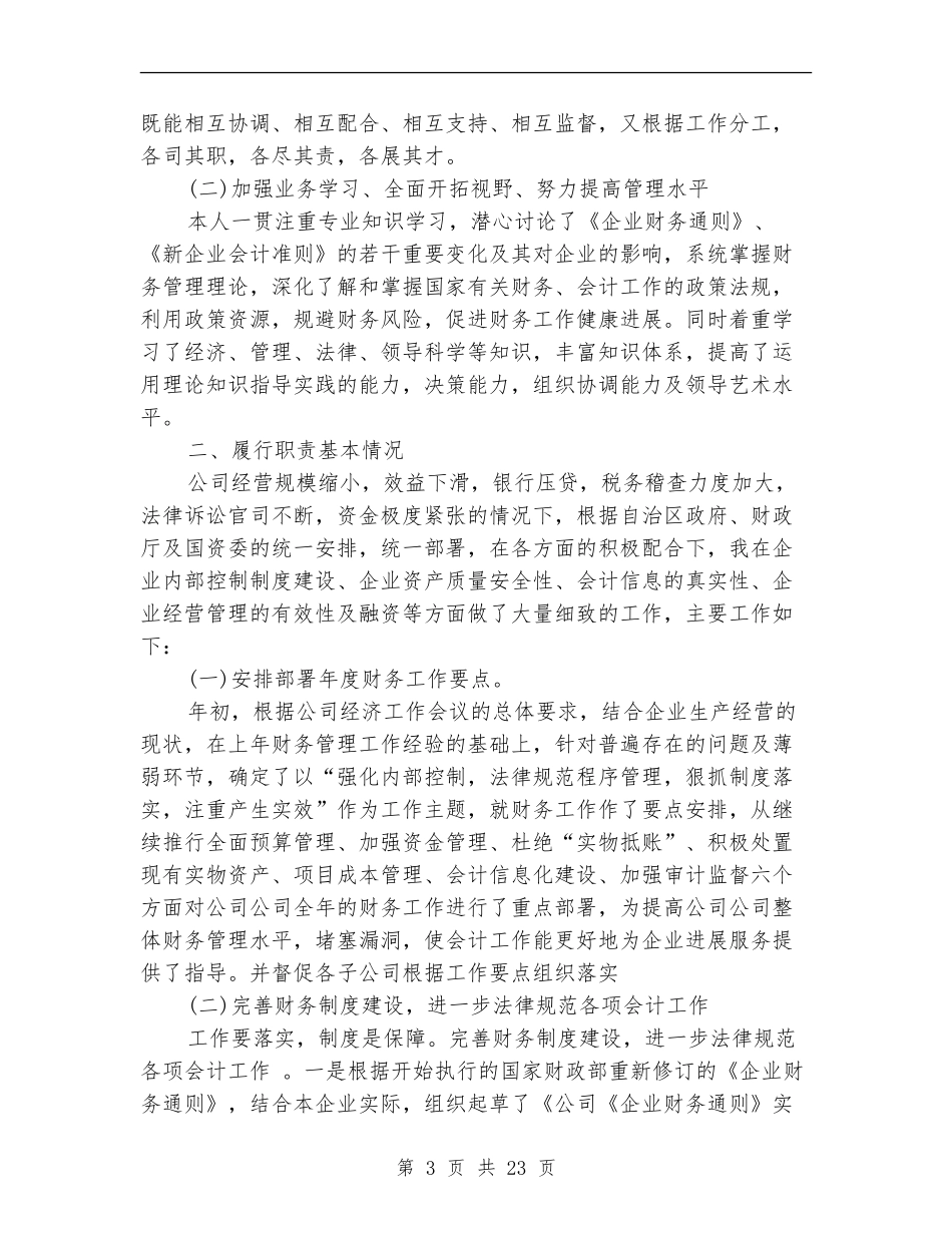 公司财务负责人2024年度个人工作总结_第3页
